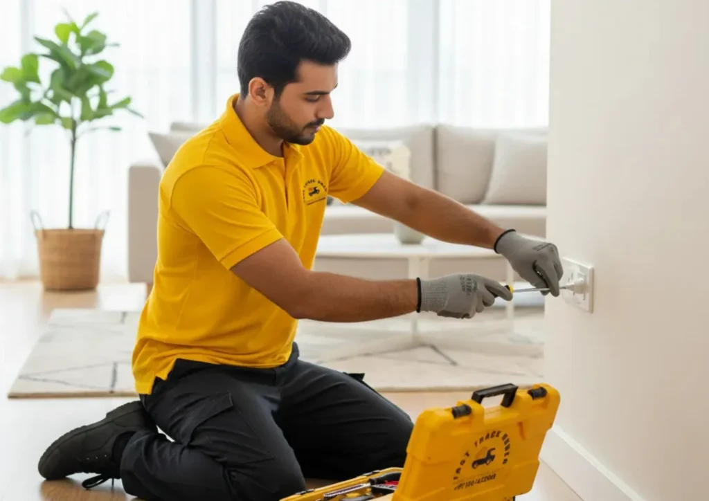 Electrical maintenance services in Dubai repairing wires and circuits.