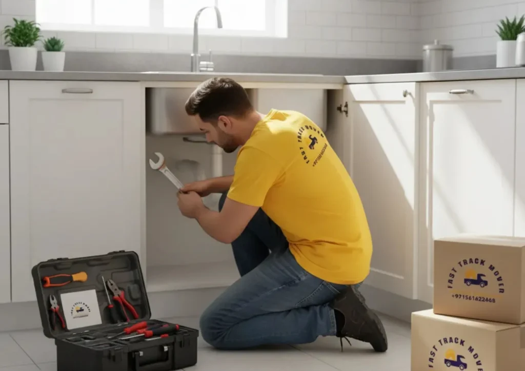 Plumbing maintenance services in Dubai repairing pipes.